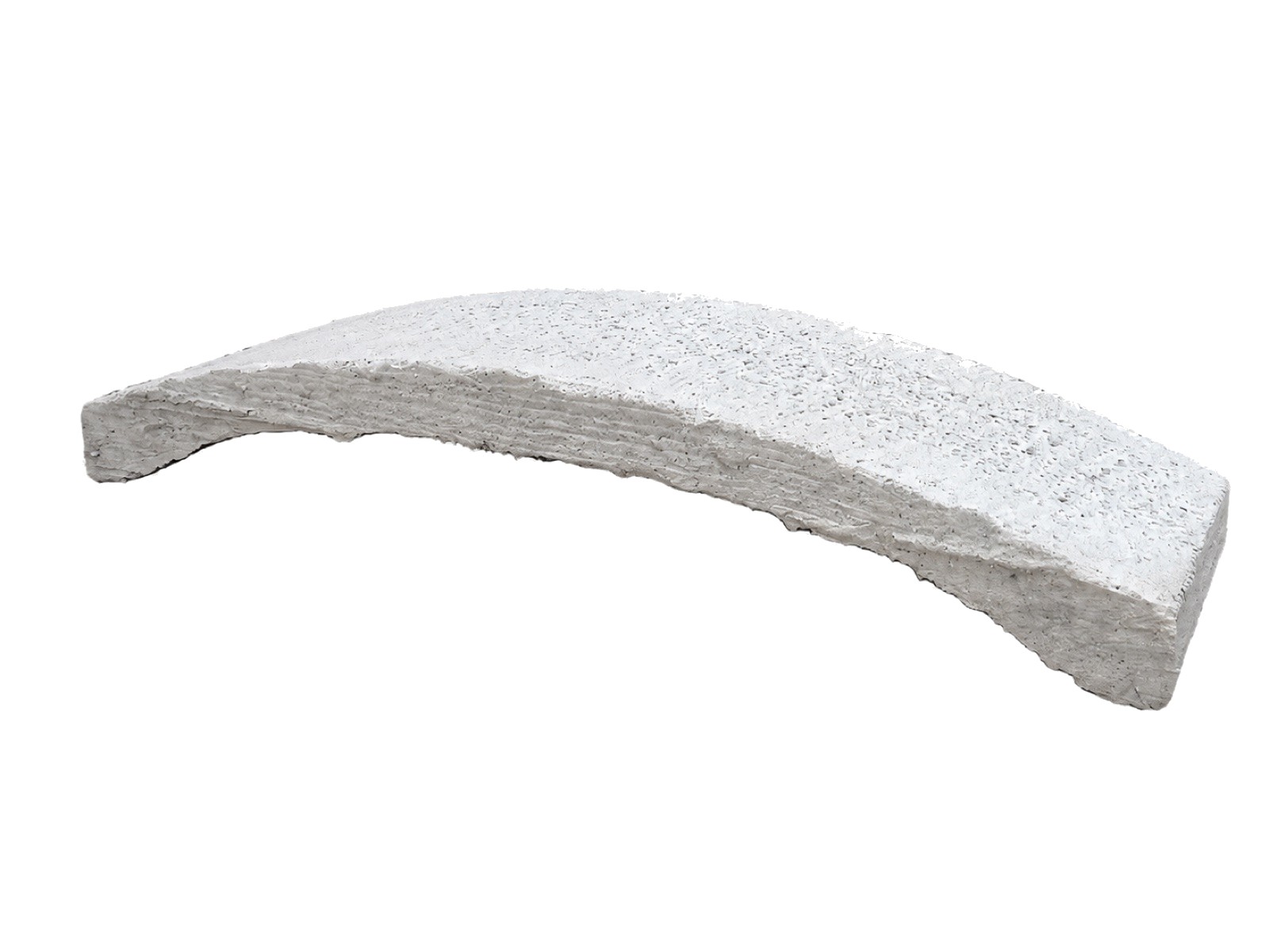 Dovela de concreto prefabricada de forma curva o arqueada
